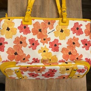 Dooney & Bourke Yellow and Orange Floral Tote